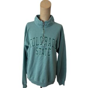NWT! Colorado State 1/4 Zip Sweatshirt Comfort Wash Size Small